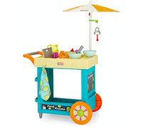 Little Tikes 2-In-1 Lemonade and Ice Cream Stand - Interactive Playset for Kids - With 25 Accessories & Chalkboard - Pushable Cart with Built-In Storage