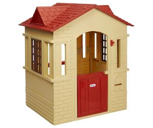 little tikes Cape Cottage Playhouse - With Working Doors, Windows & Shutters - Interactive - Active Play Promotes Physical Development - Indoor or Outdoor Use - Tan