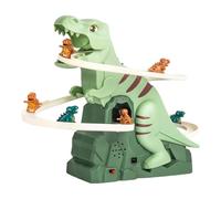 Little Tikes Electric Dinosaur Climbing Stairs Toy with LED Flashing Lights and Music - Roller Coaster Toy Set for Kids Birthday Gifts