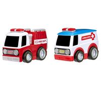 Little Tikes My First Cars Crazy Fast Cars - RACIN' RESPONDERS 2-PACK - Emergency Themed Pullback Toy Vehicles - Travels Up to 50ft / 15m - Realistic Design - Encourages Imagination - For Kids Ages 2+