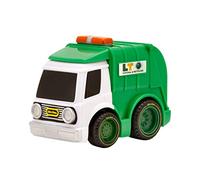 Little Tikes My First Cars Crazy Fast Cars Series 4 - Green and White Garbage Truck - Pullback Toy Vehicle Travels Up to 50ft / 15m - Realistic Design, Easy to Hold - For Kids Ages 3+