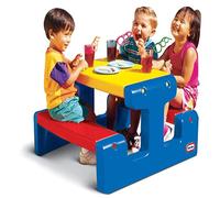 Little Tikes Picnic Table (Primary) - Seats Up to 4 - For Homework, Projects, and Play - Primary Colours