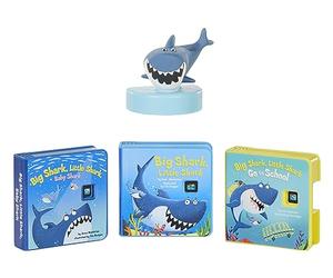 little tikes Story Dream Machine Story Collection - The Big Shark, Little Shark Collection - 3 Storytime Books and 1 Audio Play Character - For Toddlers and Kids, Toy For Girls and Boys Ages 3+ years