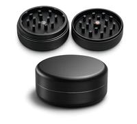 LITTLE TITAN Premium Grinder 2 Pieces | 100% High Grade CNC Aluminum | Robust and Compact 54mm Diameter | Herb and Spice Grinder