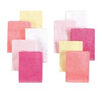 Little Treasure 10 Piece Luxuriously Soft Washcloths, Pink Yellow, One Size
