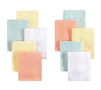 Little Treasure 10 Piece Luxuriously Soft Washcloths, Yellow Peach, One Size