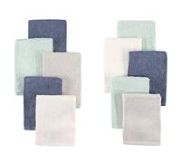 Little Treasure 10 Piece Rayon from Bamboo Washcloths, Blue & Teal