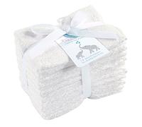 Little Treasure 10 Piece Rayon from Bamboo Washcloths, White