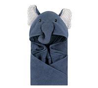 Little Treasure Animal Face Hooded Towel, Chevron Elephant