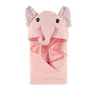 Little Treasure Animal Face Hooded Towel, Floral Elephant
