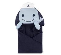 Little Treasure Animal Face Hooded Towel, Sailor Whale