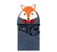 Little Treasure Unisex Baby Cotton Animal Face Hooded Towel, Lumberjack Fox, One Size