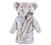 Little Treasure Unisex Baby Plush Bathrobe, Blossom Elephant, One Size