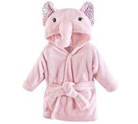 Little Treasure Unisex Baby Plush Bathrobe, Floral Elephant, One Size
