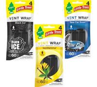 Little Tree Vent Warp 4 pack -Black Ice | New Car Scent | Vanillaroma AHSR Products Bundle Prefect for Cars, Trucks, RV, Long Lasting Scent