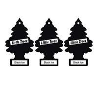 Little Trees Air Freshener Tree LTZ004 Black Ice Fragrance For Car Home Boat Caravan - Triple Pack