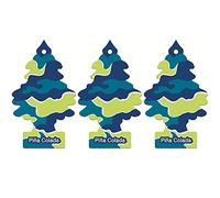 Little Trees Air Freshener Tree LTZ062 Pina Colada Fragrance For Car Home Boat Caravan - Triple Pack, Blue