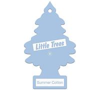 Little Trees Air Freshener Tree MTR0068B Summer Cotton Fragrance For Car Home Boat Caravan - 24 Pack