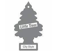 Little Trees Air Freshener Tree MTR0077B City Style Fragrance For Car Home Boat Caravan - 24 Pack, Grey