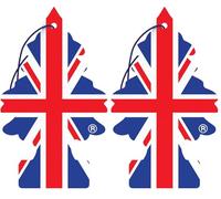 Little Trees Air Freshener Tree MTR0087 United Kingdom For Car Home Boat Caravan - Single Pack, Red white blue (Pack of 2)