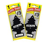 Little Trees Car Air Freshener, Black Ice, Pack of 2