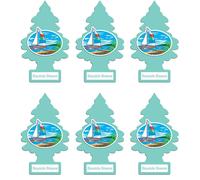 Little Trees Cardboard Hanging Car Home & Office Air Freshener Bayside Breeze (Pack of 6)