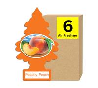 Little Trees Cardboard Hanging Car Home & Office Air Freshener Peachy Peach (Pack of 6)