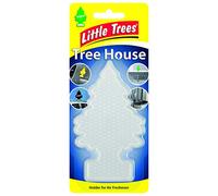 Little Trees Tree House Tree-Shaped Air Freshener Holder, Clear, Single Item, Green