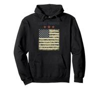 Little Trooper Patriotic Camouflage Flag Graphic Pullover Hoodie