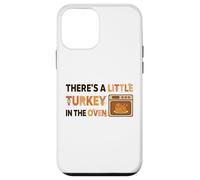 Little Turkey in the Oven Funny Thanksgiving Pregnancy Girl Case for iPhone 12 mini