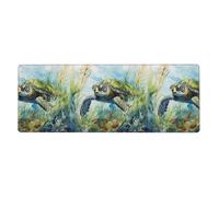 Little Turtle in The Seaweed Printed Extra Large Mouse Pad 12x31.5in for Office, Gaming, and Learning - Durable, Comfortable, and Environmentally Friendly