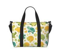 Little Turtle Printed Travel Bag Large Gym Tote, Weekend & Business Trip Crossbody Shoulder Bag, Lightweight