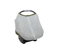 Little Unicorn 100% Cotton Muslin Car Seat Canopy | Super Soft Lightweight Cover with Window | Breathable | Magnetic Closure | Machine Washable | Shower Gift | Green Seed (Green Seed)