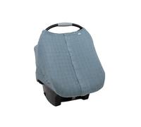 Little Unicorn 100% Cotton Muslin Car Seat Canopy | Super Soft Lightweight Cover with Window | Breathable | Magnetic Closure | Baby and Infant | Machine Washable | Shower Gift (Sea)