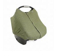 Little Unicorn - Premium Quality 100% Cotton Muslin Car Seat Canopy - Light-Weight and Airy - Elastic Band Fit (Fern)