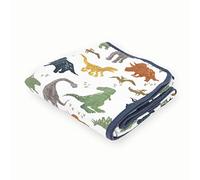 Little Unicorn | Premium Quality, 100% Cotton Muslin Quilt | Large 47"x47" "GiftBox" ( Dino Friends )