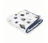 Little Unicorn | Premium Quality, 100% Cotton Muslin Quilt | Large 47"x47" "GiftBox" ( Planetary )