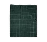 Little Unicorn Premium Quilted Throw | Super Soft, Multi-Layered Muslin XL Blanket| Great for Kids & Families (Evergreen Plaid)