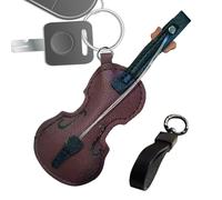 Little Violin Keychain - Leather Musical Instrument Charm, Mini Violin Pendant, Stylish Bag Accessory | Decorative Violin Keychain For Men And Women, Birthday Gift,