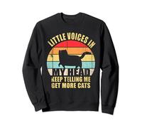 Little Voices In My Head Keep Telling Me Get More Cats Retro Sweatshirt