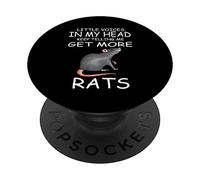 Little Voices Keep Telling Me Get More Rats Gift PopSockets PopGrip: Swappable Grip for Phones & Tablets