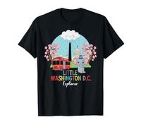 Little Washington DC Explorer Kids Adventure Art Souvenir T-Shirt
