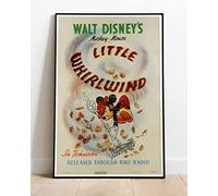 Little Whirlwind Mickey Mouse Disney Film Movie Promo : A Huge 36"x24" Poster Print Similar (Slightly Larger) to A1 Size : Vintage Retro Reproduction