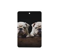Little White Bulldog Car Air Fresheners Cards 4 Pcs Long Lasting Car Fresheners Gifts for Men Women Auto Aromatherapy Tablets Hanging Scented Card Rearview Mirror Pendant - Lavender Scent