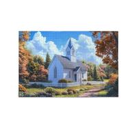Little White Chapel 500 Piecing Puzzles for Adults Challenging and Educational Masterpieces Puzzle
