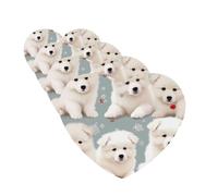 Little White Dogs Pattern Car Air Fresheners Cards 4 Pcs Hanging Fragrance Scented Cards Long-Lasting Car Aromatherapy Tablets for Wardrobe Bathroom Car Interior Mirror Pendant Gifts