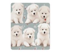 Little White Dogs Pattern Mouse Pad Thin Mouse Mat 12.44