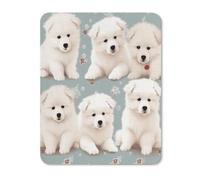Little White Dogs Pattern Mouse Pad Thin Mouse Mat 13.68