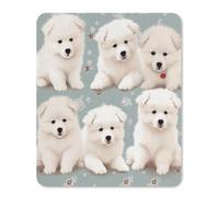 Little White Dogs Pattern Mouse Pad Thin Mouse Mat 14.22