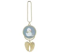 Little White Duck Car Hanging Ornament Rear View Mirror Pendant Lucky Presents Hanging Ornament Funny Car Pendant for Office Auto Home Decoration Golden-style